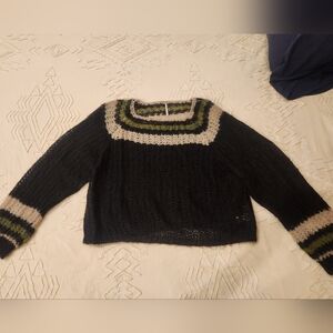 FREE PEOPLE Women's Multicolor Loose Knit Sweater